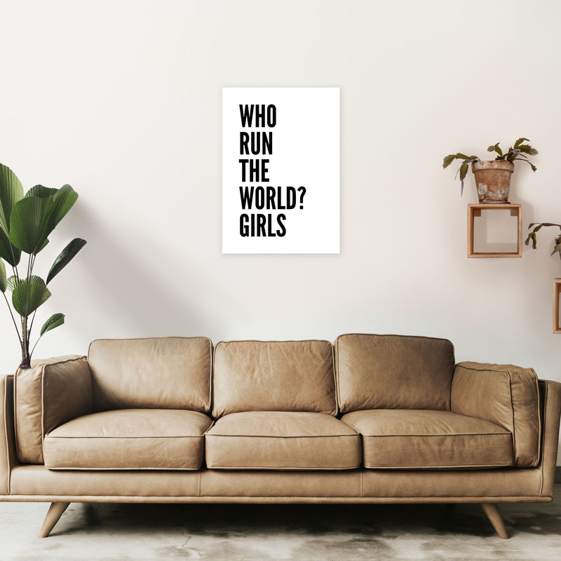 Who Run The World Art Print by Pixy Paper A2 Black Frame