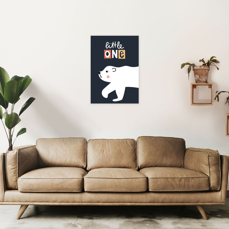 Little one polar bear Art Print by Pixy Paper A2 Black Frame