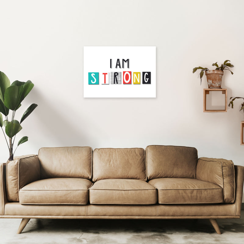 I am strong Art Print by Pixy Paper A2 Black Frame