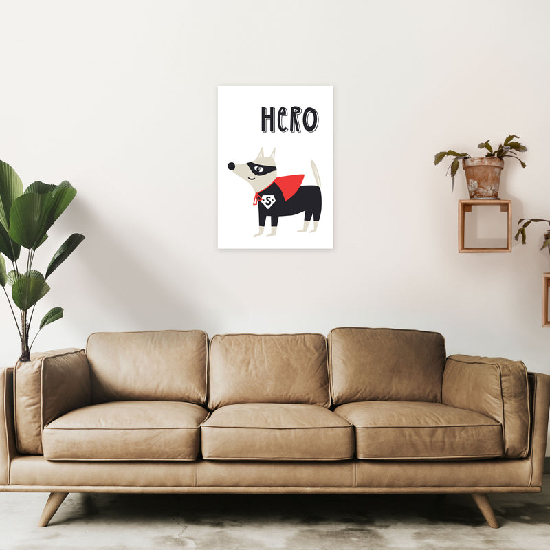 Hero dog Art Print by Pixy Paper A2 Black Frame