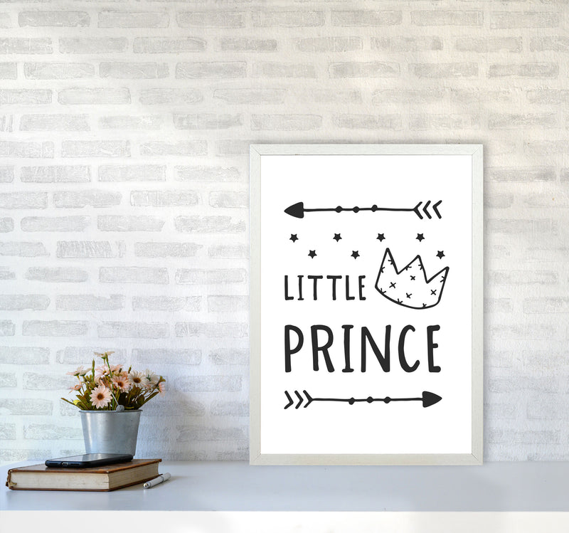 Little Prince Black Framed Nursey Wall Art Print A2 Oak Frame