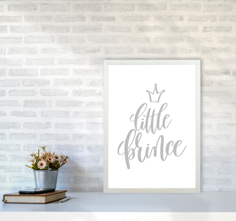 Little Prince Grey Framed Nursey Wall Art Print A2 Oak Frame