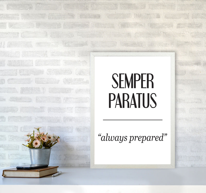 Semper Paratus Modern Print A2 Oak Frame