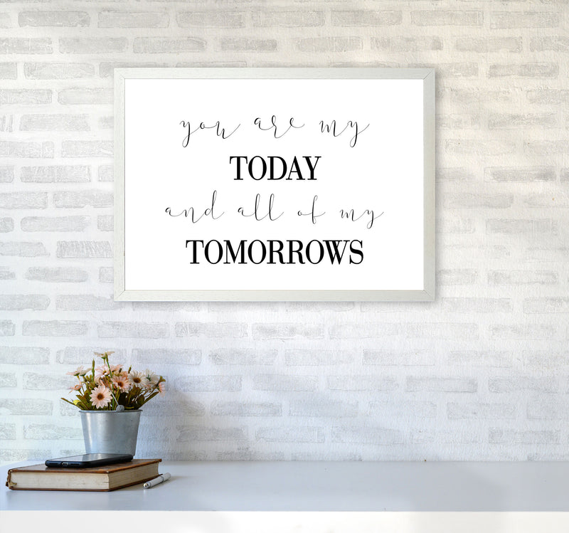 You Are My Today Modern Print A2 Oak Frame