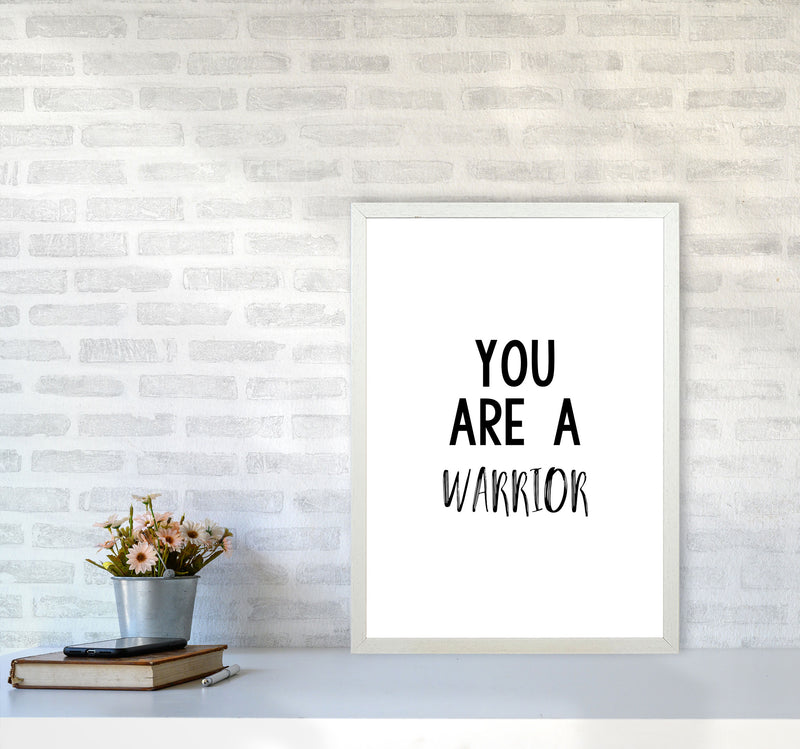 You Are A Warrior Modern Print A2 Oak Frame