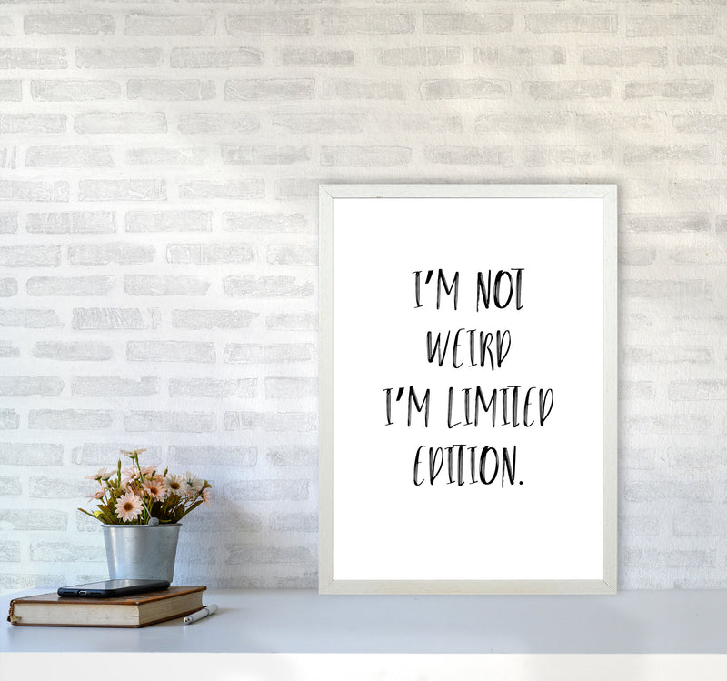 Limited Edition Framed Typography Wall Art Print A2 Oak Frame