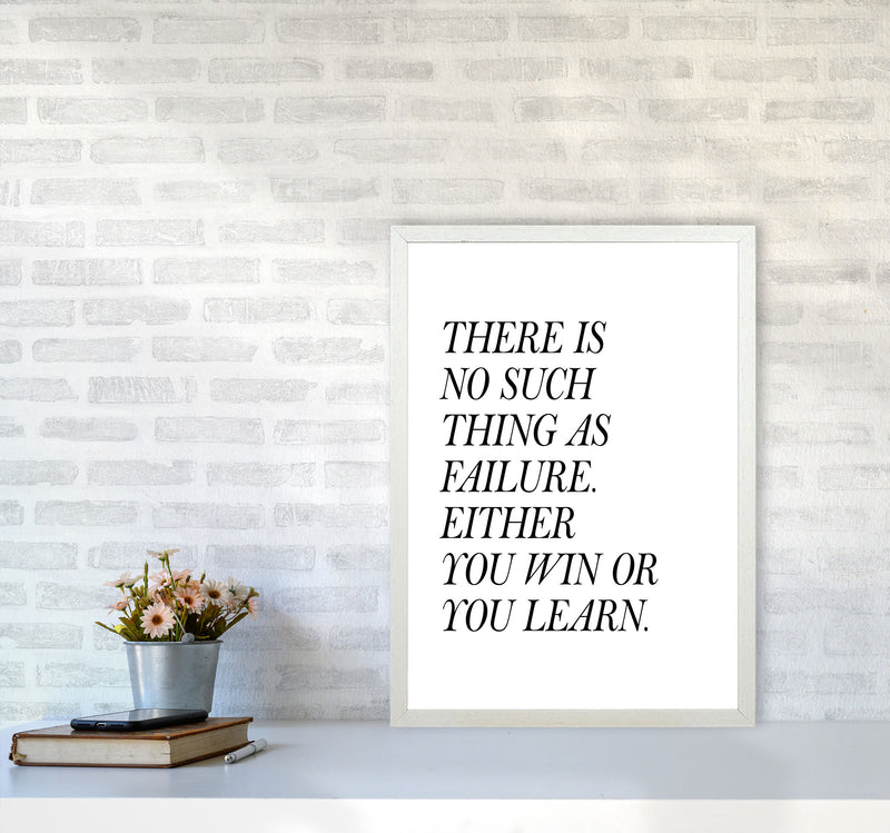 No Such Thing As Failure Framed Typography Wall Art Print A2 Oak Frame