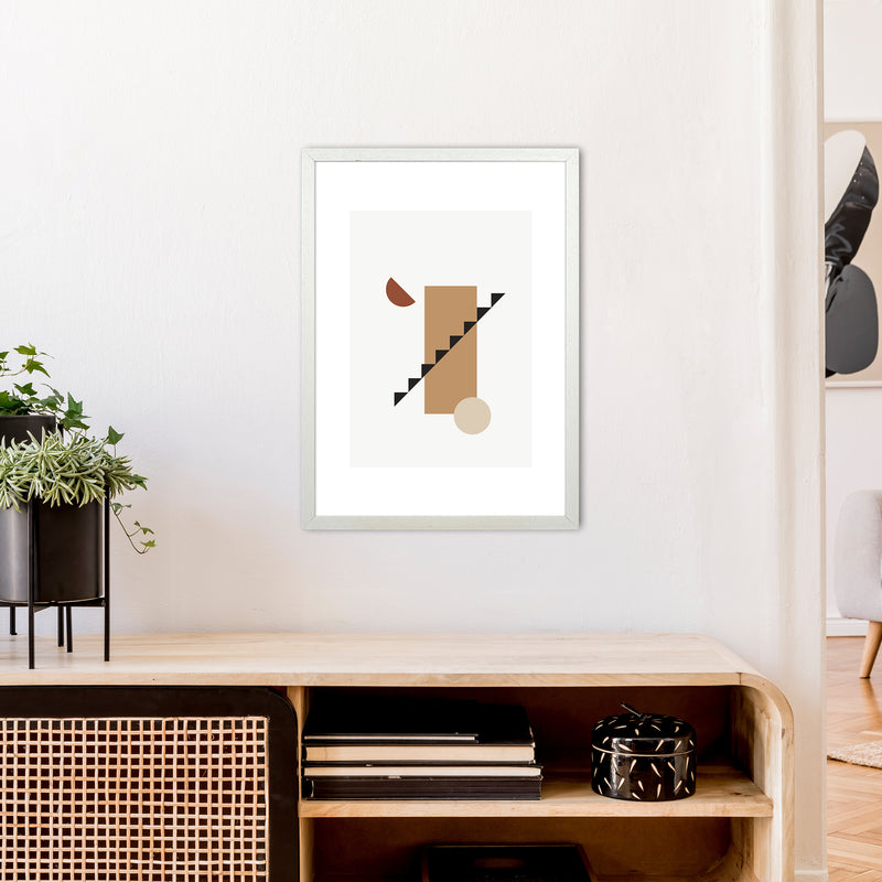 Mica Sand Stairs N22  Art Print by Pixy Paper A2 Oak Frame