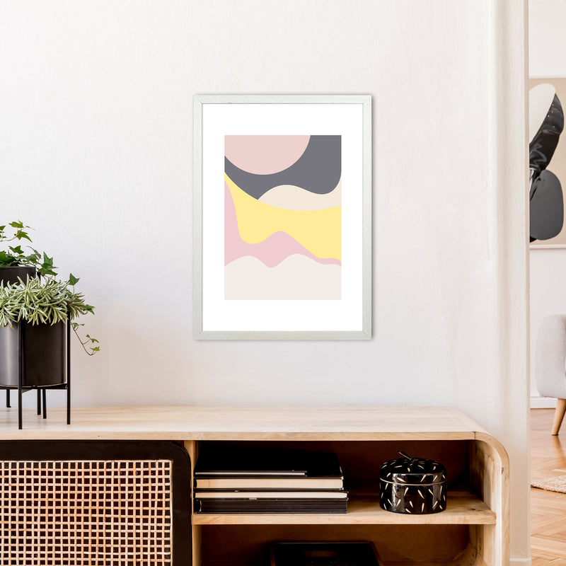 Mila Pink Dunes N15  Art Print by Pixy Paper A2 Oak Frame