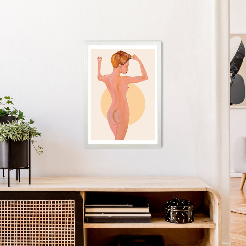 Nude Woman  Art Print by Pixy Paper A2 Oak Frame