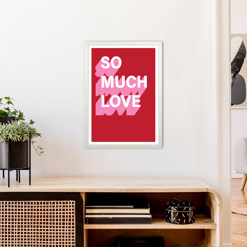 So Much Love Shadow  Art Print by Pixy Paper A2 Oak Frame