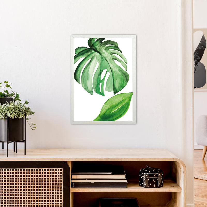 Large Leaf Exotic  Art Print by Pixy Paper A2 Oak Frame