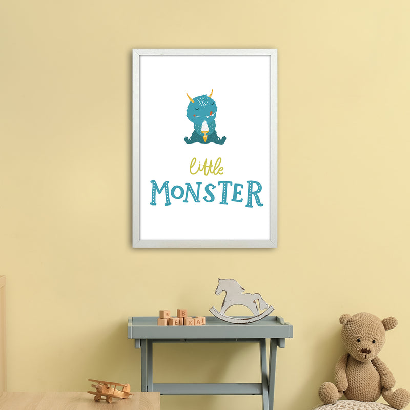 Little Monsters Ice Cream  Art Print by Pixy Paper A2 Oak Frame