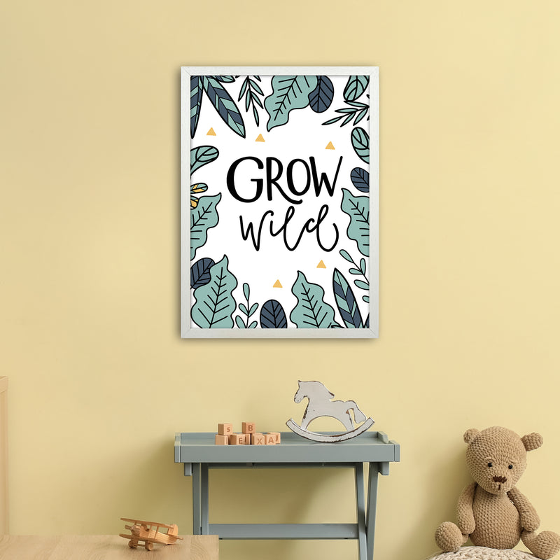 Grow Wild  Art Print by Pixy Paper A2 Oak Frame