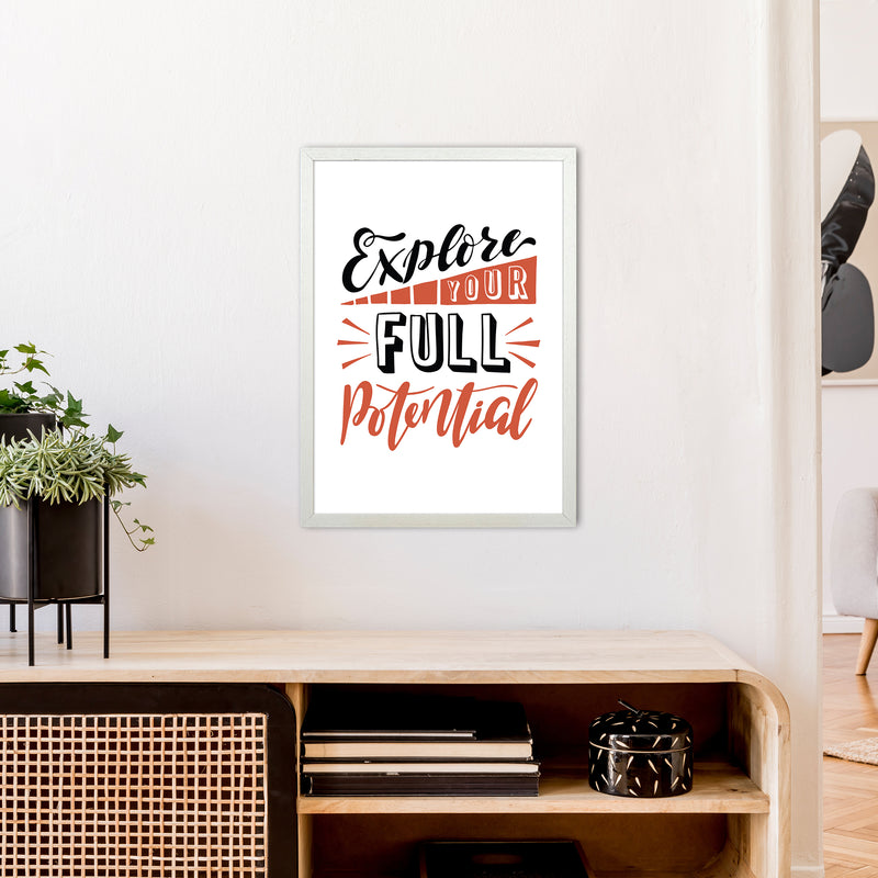 Explore Your Full Potential  Art Print by Pixy Paper A2 Oak Frame