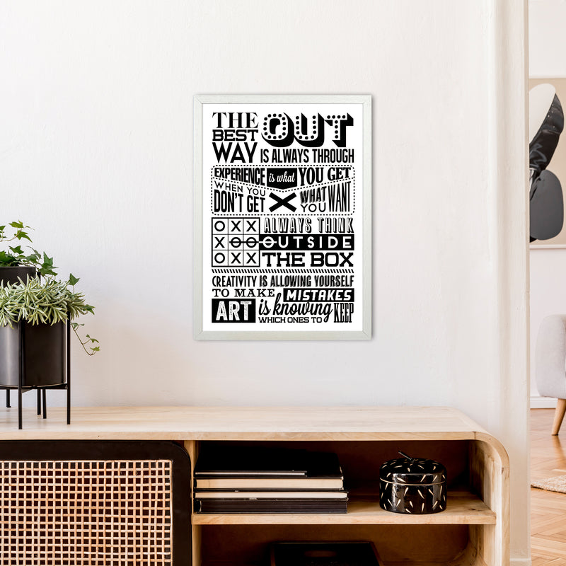 The Best Way Out Vintage  Art Print by Pixy Paper A2 Oak Frame