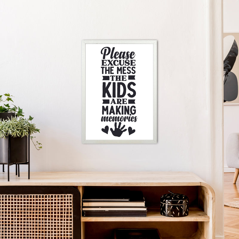 Please Excuse The Mess  Art Print by Pixy Paper A2 Oak Frame
