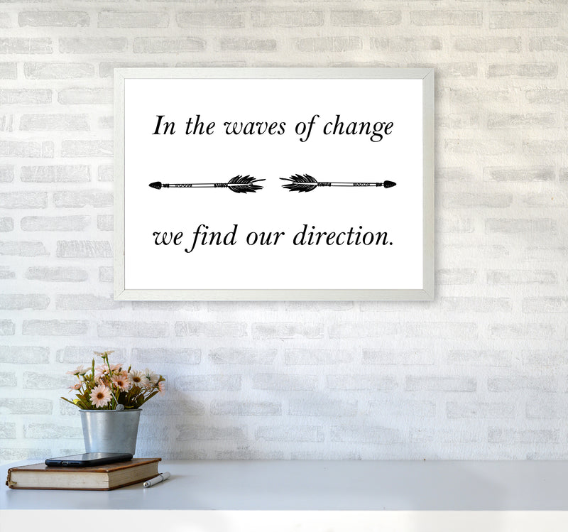 In The Waves Of Change  Art Print by Pixy Paper A2 Oak Frame