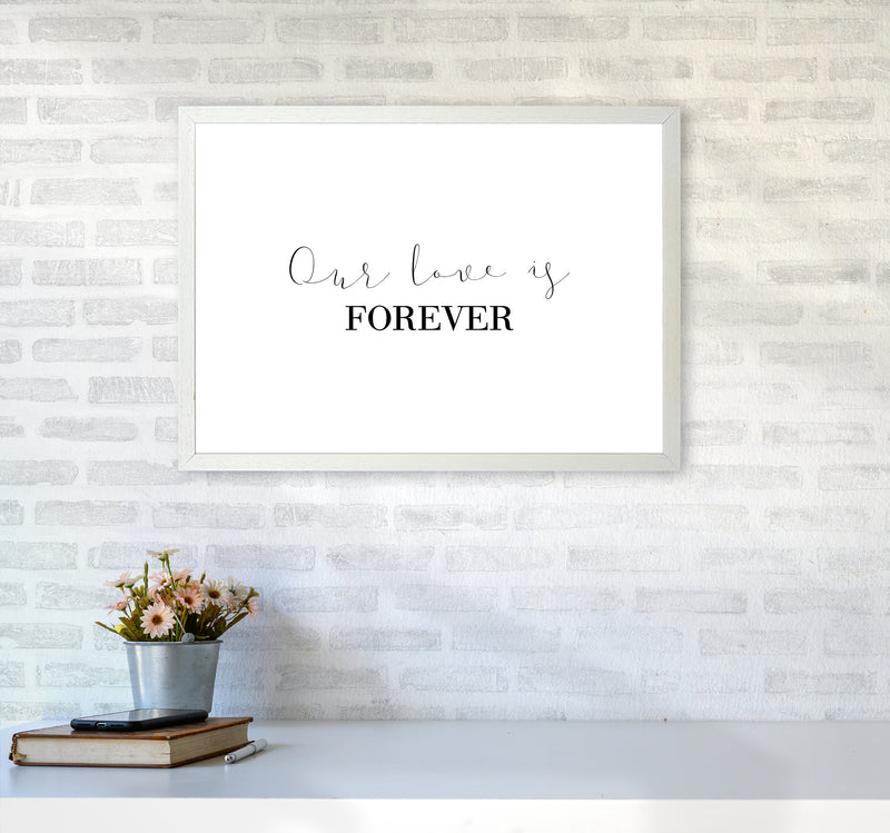 Our Love Is Forever  Art Print by Pixy Paper A2 Oak Frame