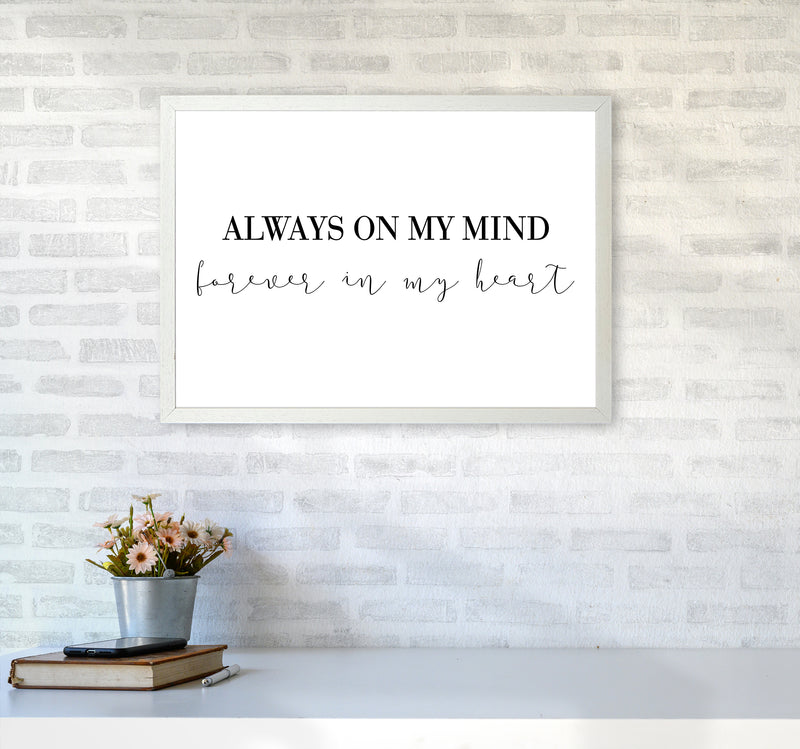 Always On My Mind  Art Print by Pixy Paper A2 Oak Frame