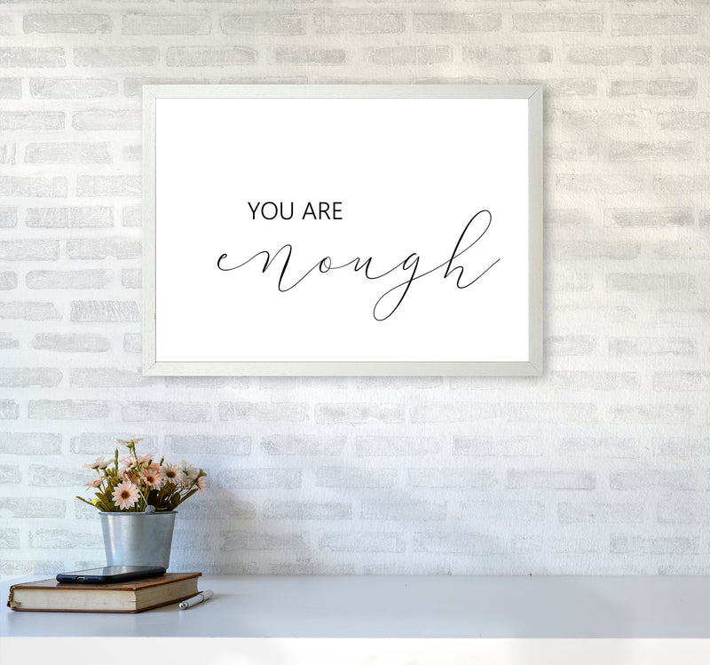 You Are Enough  Art Print by Pixy Paper A2 Oak Frame