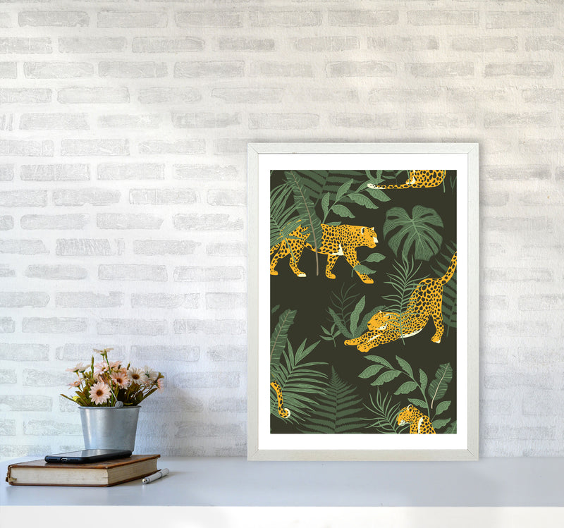Wild Collection Cheetah Art Print by Pixy Paper A2 Oak Frame