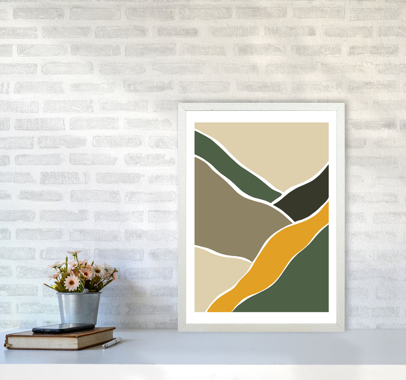 Wild Collection Rocky Roads Abstract Art Print by Pixy Paper A2 Oak Frame
