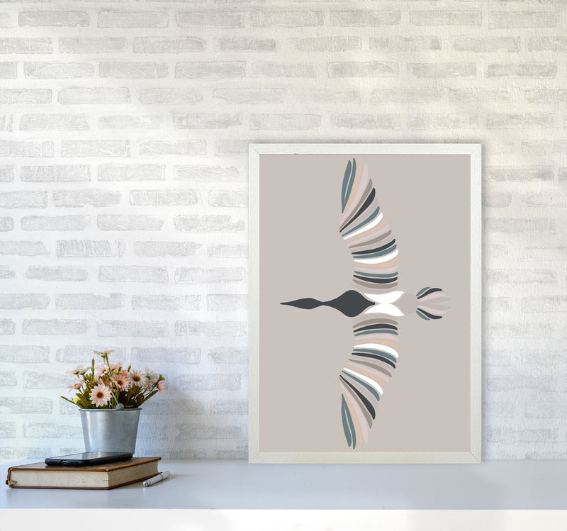 Inspired Bird Art Print by Pixy Paper A2 Oak Frame
