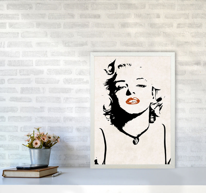 Autumn Marilyn abstract Art Print by Pixy Paper A2 Oak Frame