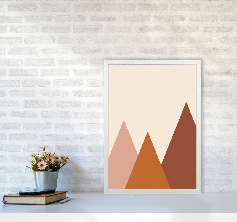 Autumn Rolly abstract Art Print by Pixy Paper A2 Oak Frame
