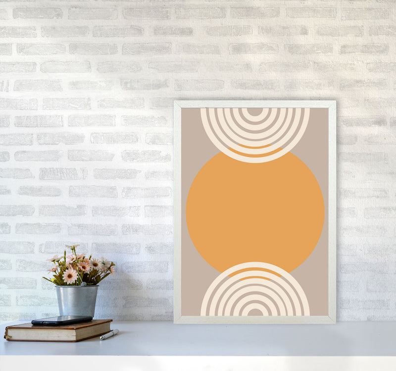 Autumn Orla abstract Art Print by Pixy Paper A2 Oak Frame