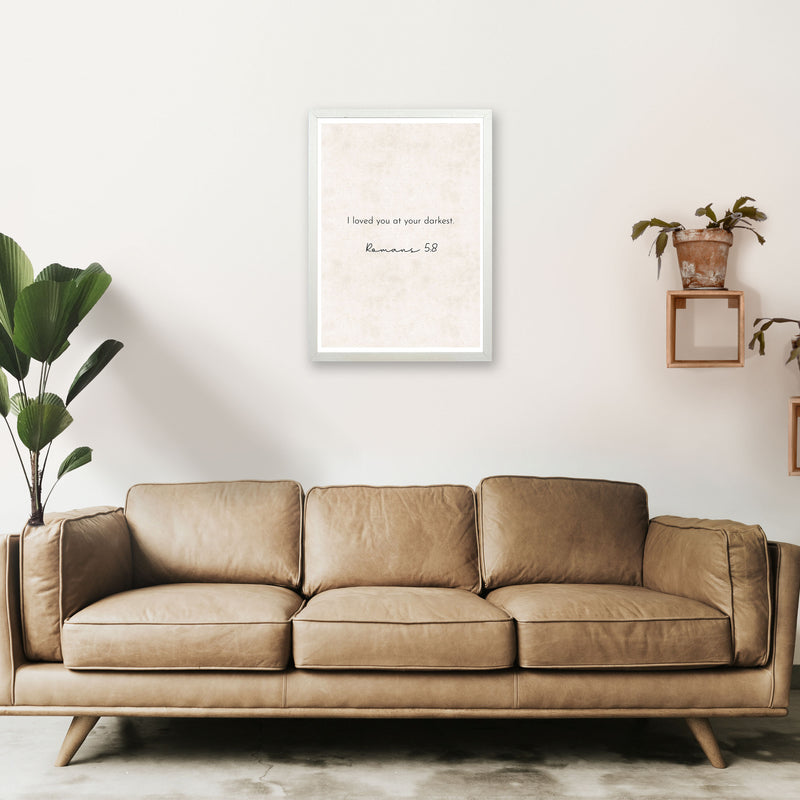 I Loved You At Your Darkest - Romans Art Print by Pixy Paper A2 Oak Frame