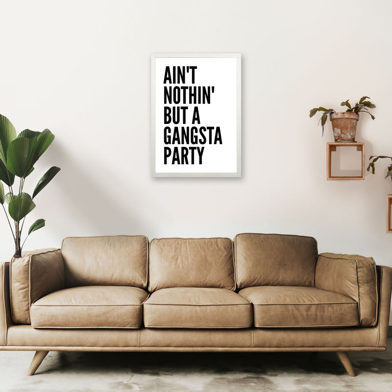 Aint Nothin Like A Gansta Party Art Print by Pixy Paper A2 Oak Frame