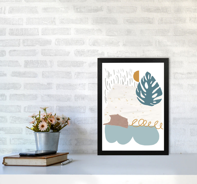 Reef Shapes Abstract 1 Modern Print A3 White Frame