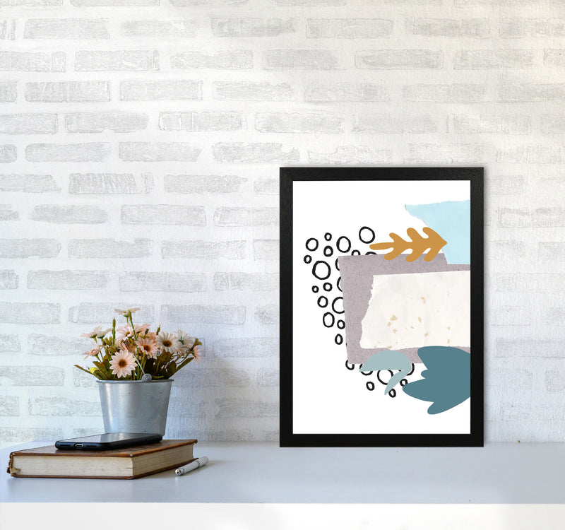 Reef Shapes Abstract 2 Modern Print A3 White Frame