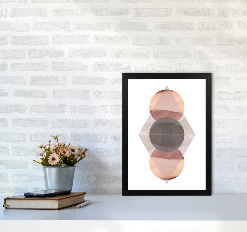 Abstract Sandstorm 3 Modern Print A3 White Frame