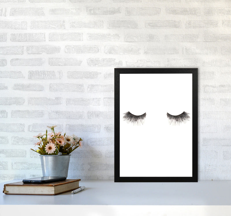 Eyelashes Modern Print A3 White Frame