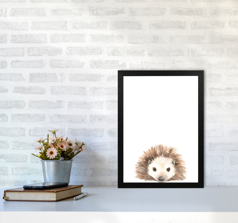 Forest Friends, Cute Hedgehog Modern Print Animal Art Print A3 White Frame
