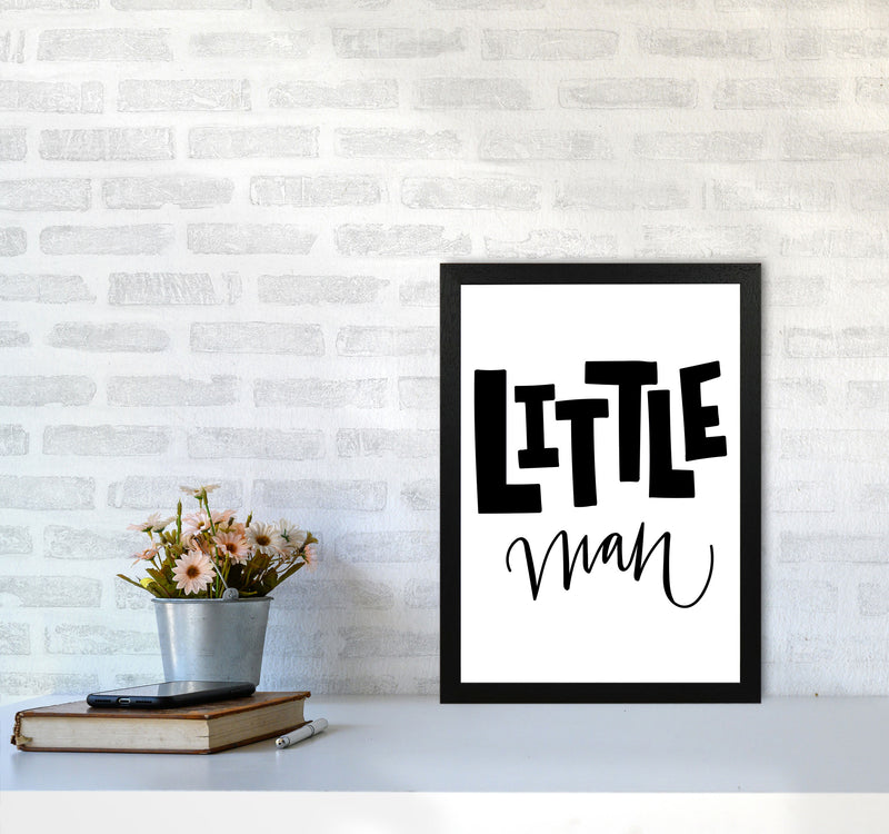Little Man Black Framed Nursey Wall Art Print A3 White Frame