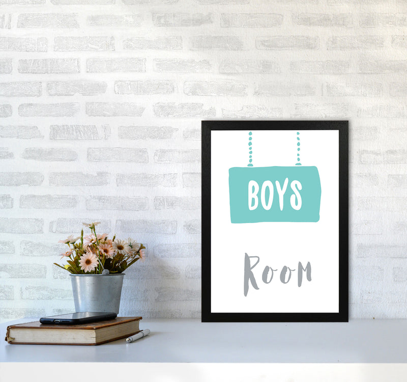 Boys Room Mint Framed Nursey Wall Art Print A3 White Frame