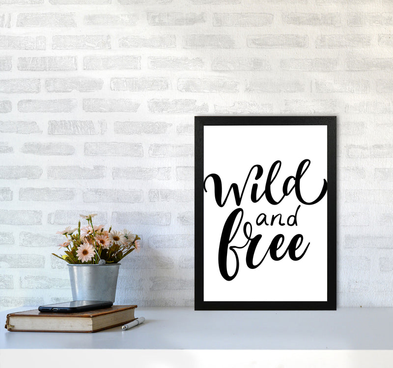 Wild And Free Modern Print A3 White Frame