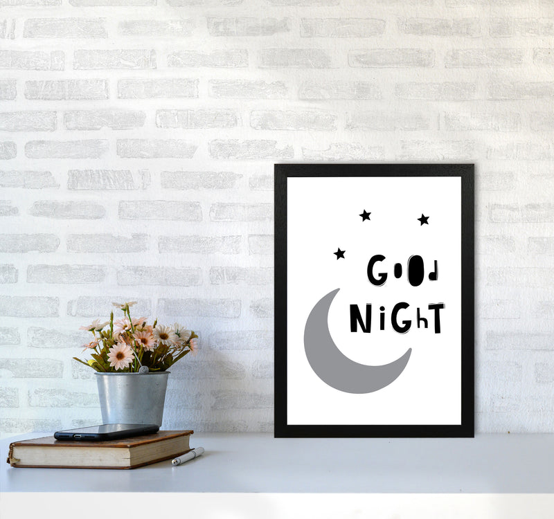 Good Night Moon Framed Nursey Wall Art Print A3 White Frame