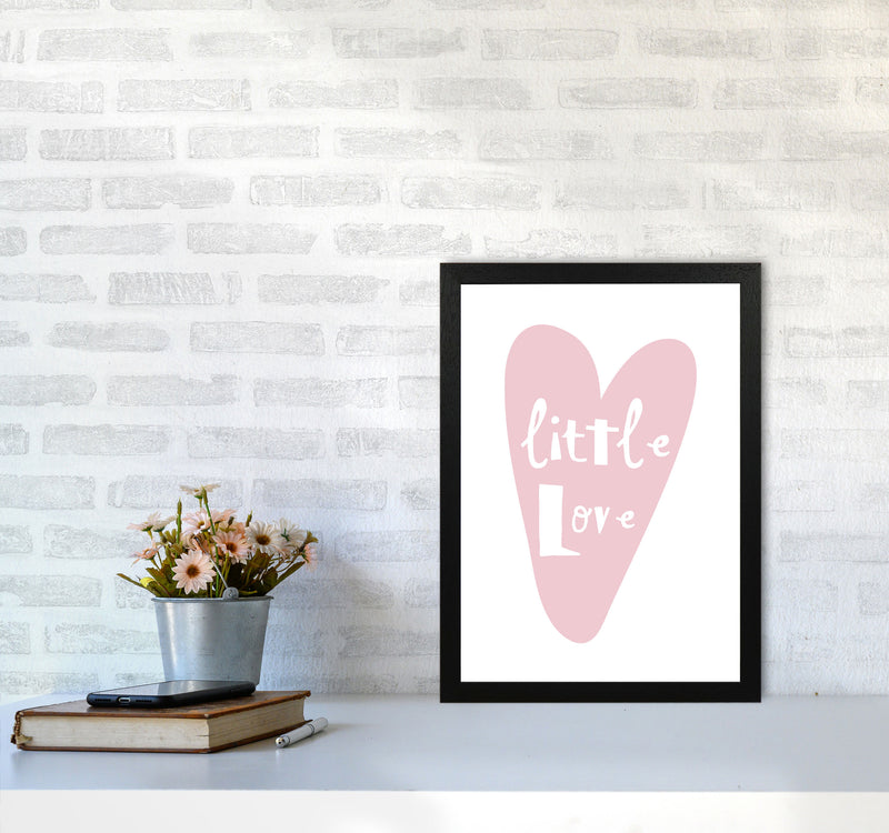 Little Love Heart Framed Nursey Wall Art Print A3 White Frame