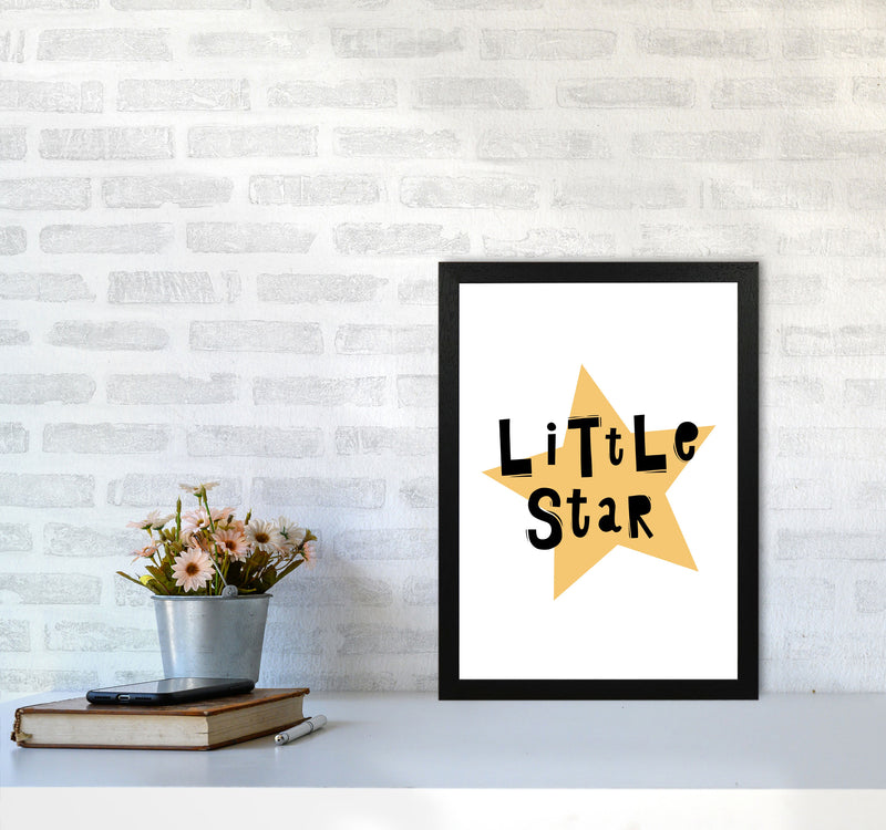 Little Star Scandi Framed Typography Wall Art Print A3 White Frame