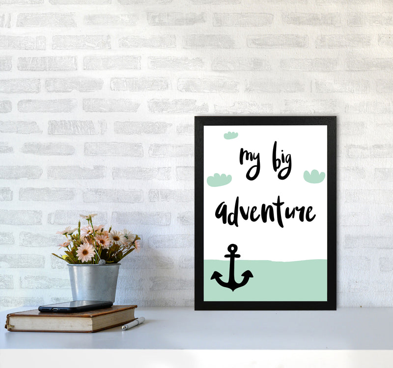 My Big Adventure Framed Typography Wall Art Print A3 White Frame