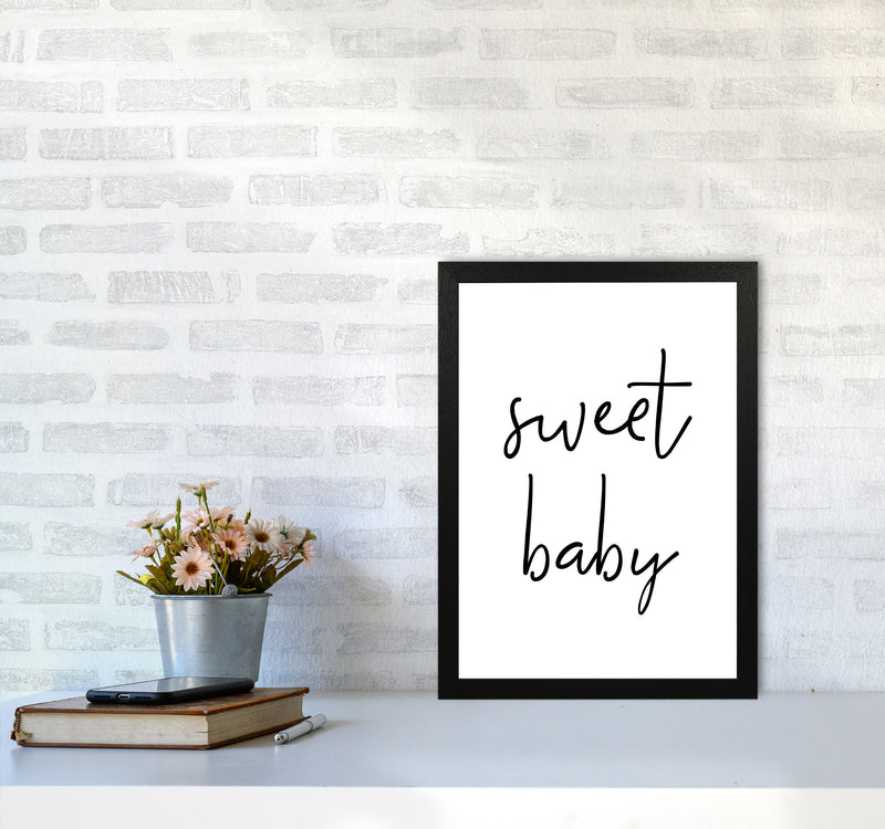 Sweet Baby Modern Print A3 White Frame