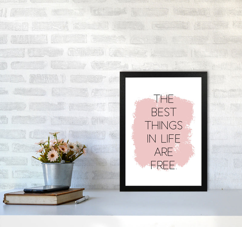 The Best Things In Life Are Free Modern Print A3 White Frame