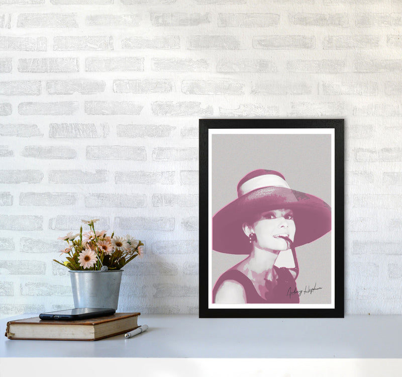 Audrey Hepburn Vintage Modern Print A3 White Frame