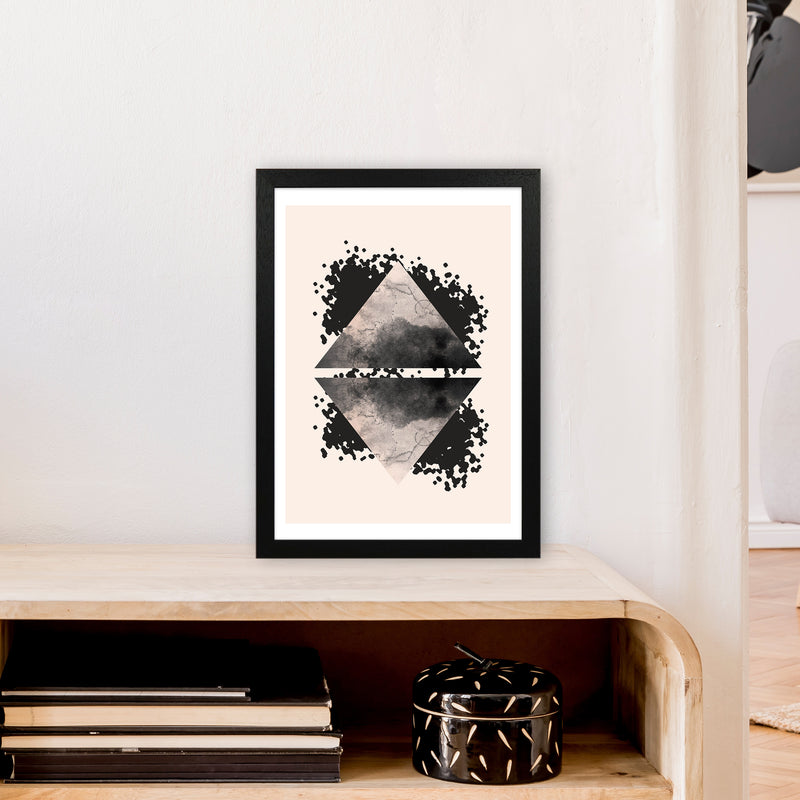 Nude And Black Watercolour 1 Art Print by Pixy Paper A3 White Frame