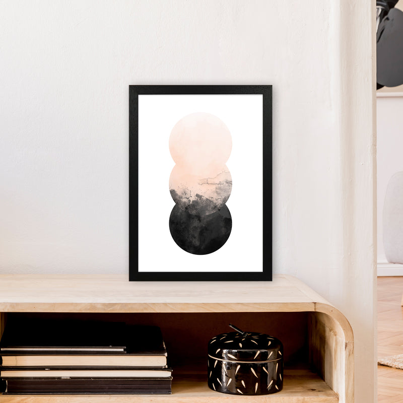 Nude And Black Watercolour 5 Art Print by Pixy Paper A3 White Frame